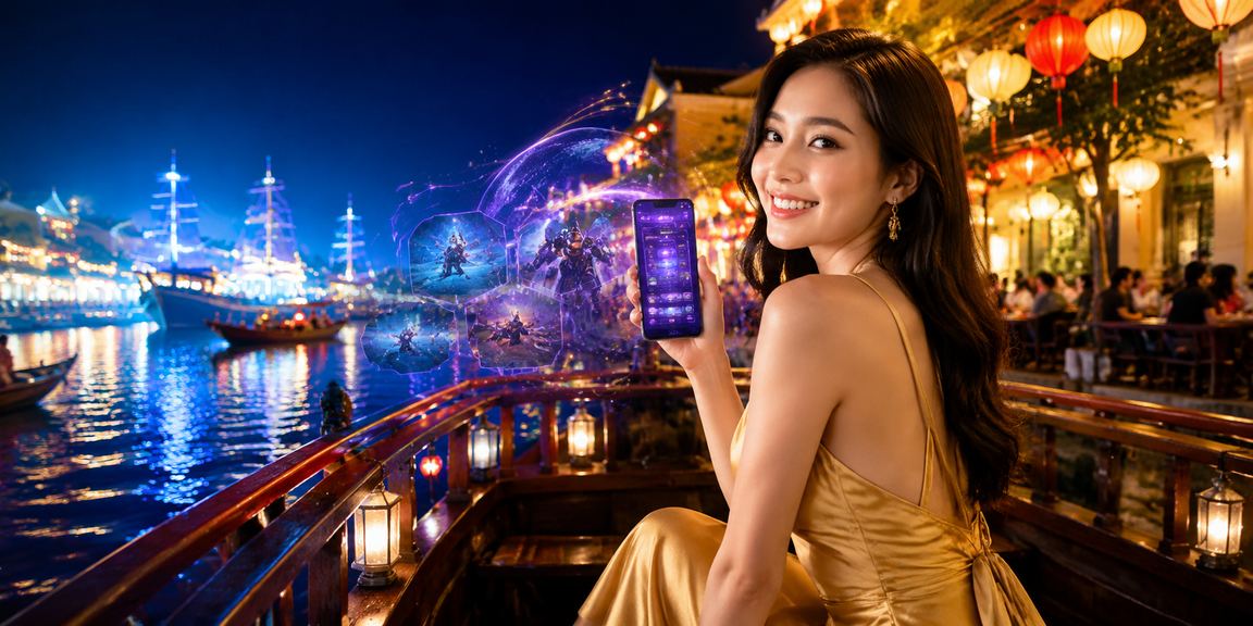 Người dùng trẻ tại Hội An theo dõi kèo esports trong quán cà phê buổi sáng